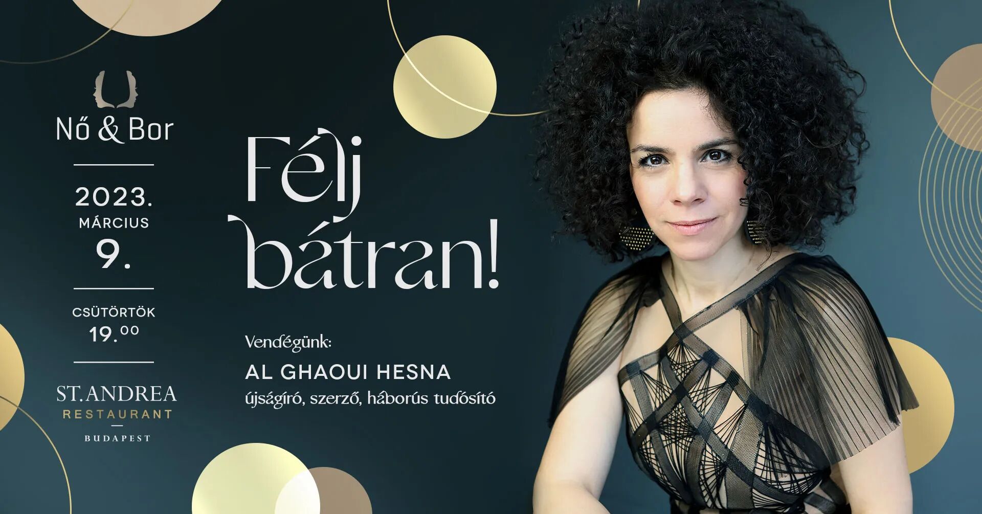 Félj bátran! Nő & Bor Al Ghaoui Hesnával